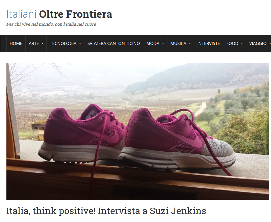 Italia  think positive  Intervista a Suzi Jenkins   Italiani Oltre Frontiera le persone
